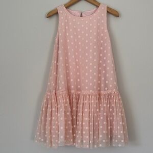 H&M Light Pink Polka Dot Tiered Tulle Dress